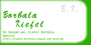 borbala kiefel business card